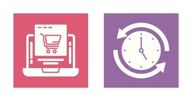 Add to Cart and Run time Icon vector