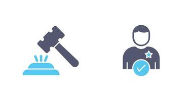 Gavel and Candidate Icon vector