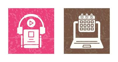 Timetable and Audio Book Icon vector