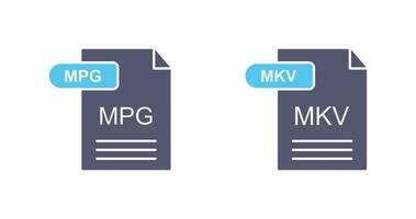 MPG and MKV Icon vector