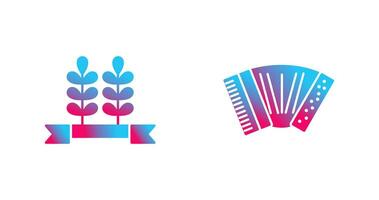 Accordion a d Wheat Icon vector