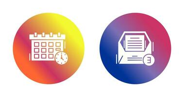 Deadline and Emails Icon vector