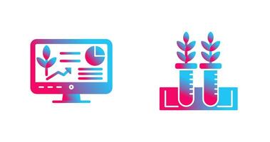 Computer and Test Icon vector