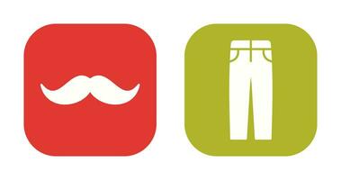 Moustache Men Pants Icon vector