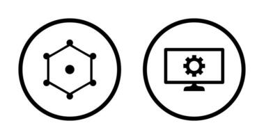 nodes and network setting  Icon vector