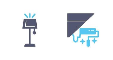 Lamp and Paint Icon vector