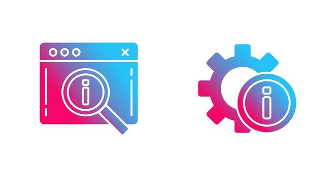 search and setting  Icon vector