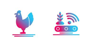 Poultry and Conveyor Icon vector