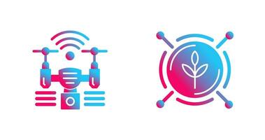 Analytics and Drone Icon vector