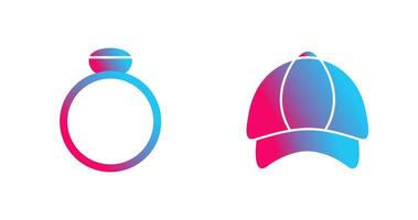 Ring and P Cap Icon vector