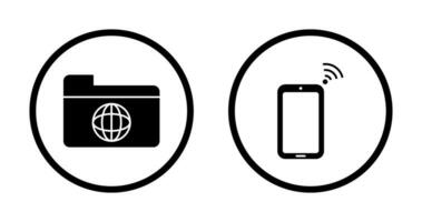 network folder and connected device Icon vector