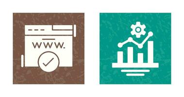 Domain and Bar Icon vector