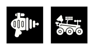 laser gun mars rover Icon vector