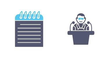 Note and Lecture Icon vector