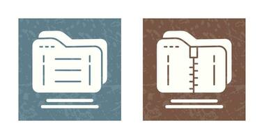 Folder and Compressed Icon vector