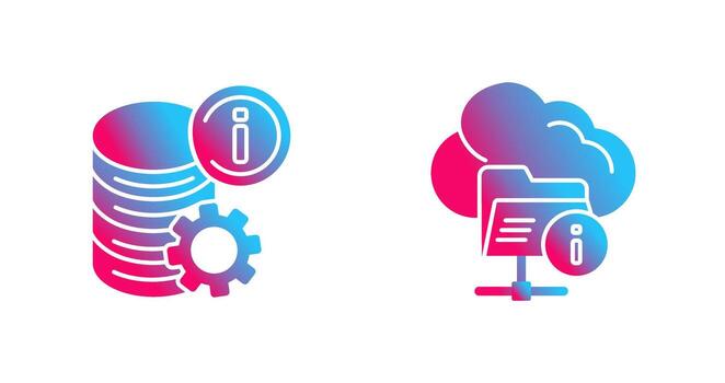 data and folder  Icon vector