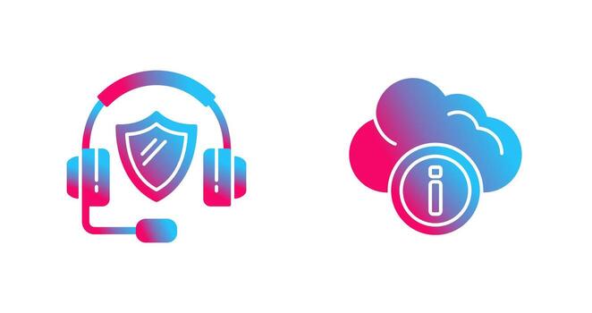 llamada centrar y nube informática icono vector