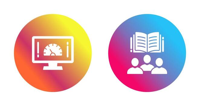 Speed Test and Users Icon vector