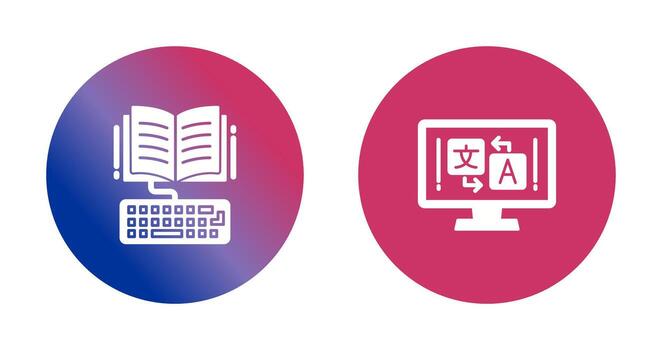 estudiar y idioma icono vector