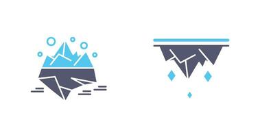 iceberg y carámbano icono vector