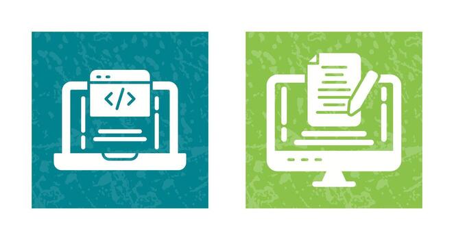 Coding and Note Icon vector