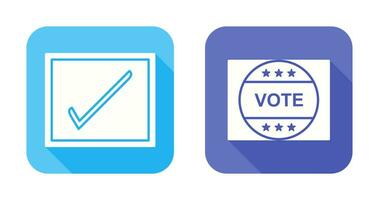 Checkbox and Vote Sticker Icon vector