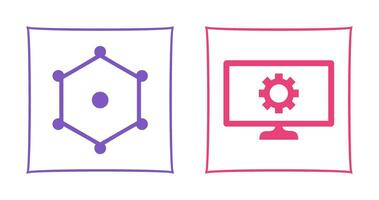 nodes and network setting  Icon vector