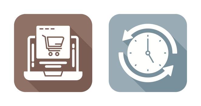 Add to Cart and Run time Icon vector