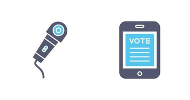 Microphone and Vote Icon vector