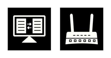 File Sharing and Router Icon vector