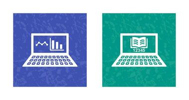 Online Stats and Online Study Icon vector