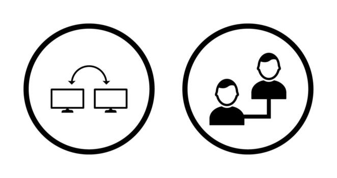 conectado sistemas y conectado perfiles icono vector