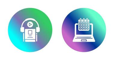 Timetable and Audio Book Icon vector