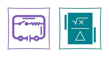 Electrical Circuit and Formula Icon vector