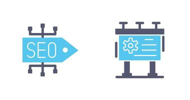 SEO Tag and Advdertisement Icon vector