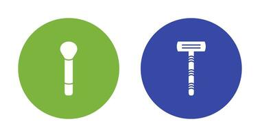 Brush and Razor Icon vector