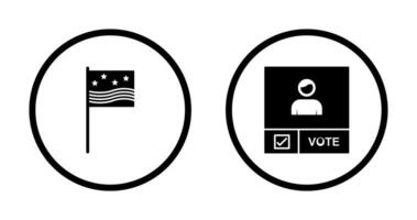 Flags and Candidate Banner Icon vector