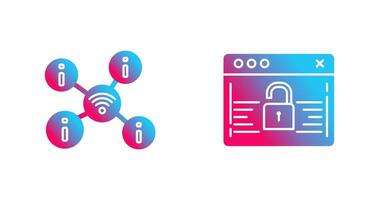 wifi and password Icon vector