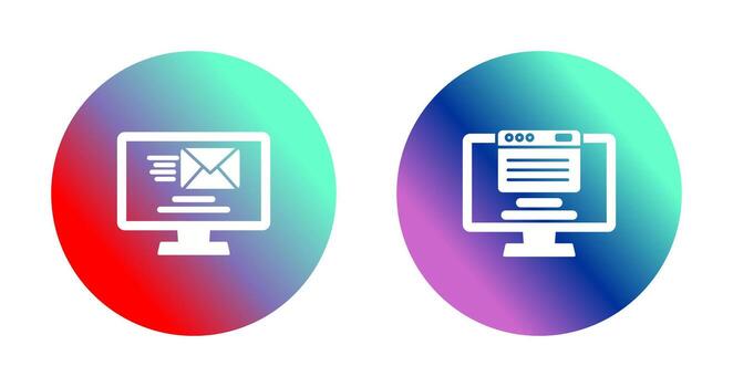 Mail and Web Icon vector