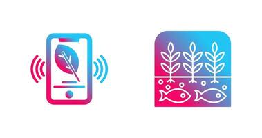 Smart Phone and Hydroponic Icon vector