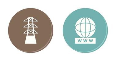 tower and world wide web Icon vector