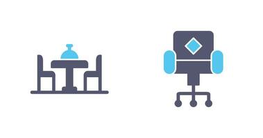 Chair and Dinning Table Icon vector