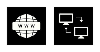 Sharing Systems and World Wide Icon vector