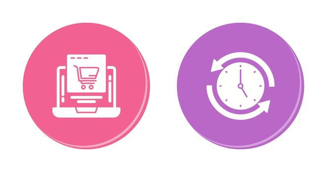 Add to Cart and Run time Icon vector
