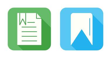 bookmarked document and Bookmark Icon vector