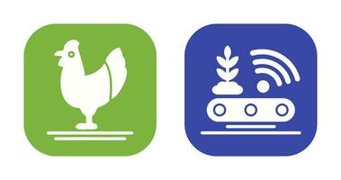 Poultry and Conveyor Icon vector