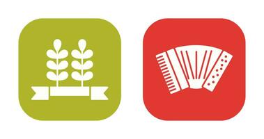 Accordion a d Wheat Icon vector