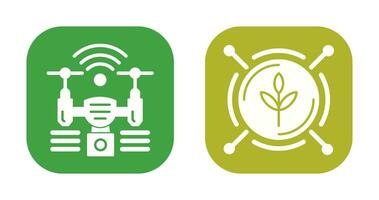 Analytics and Drone Icon vector