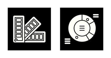 Pie Chart and Pantone Icon vector