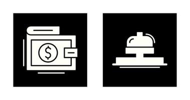 Wallet and Bell Icon vector